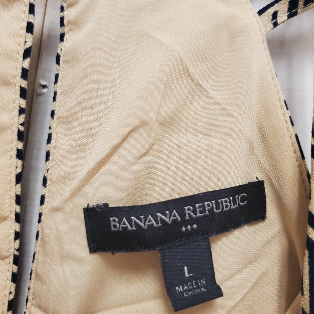 Banana Republic Slip Dress Aztec Geometric Boho Prep  Large - Picture 7 of 9
